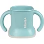 Beaba Evoluclip - Tasse d'apprentissage évolutive 3-en-1 Biberon, Gourde et Verre - Bleu