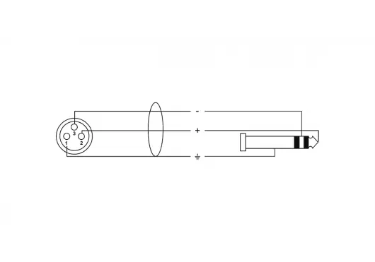 CORDIAL Câble Audio XLR Femelle / Jack Stéréo - 50 cm