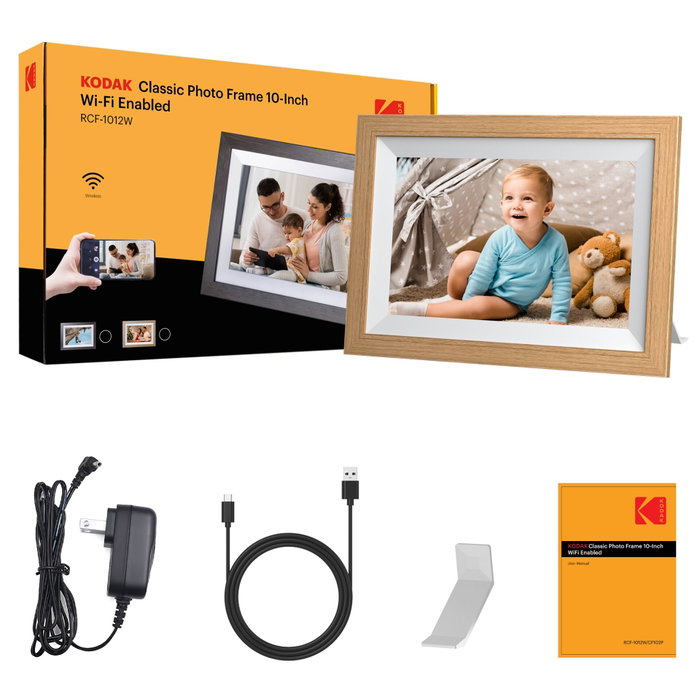 Kodak RCF-1012W WiFi Cadre numérique en bois marron