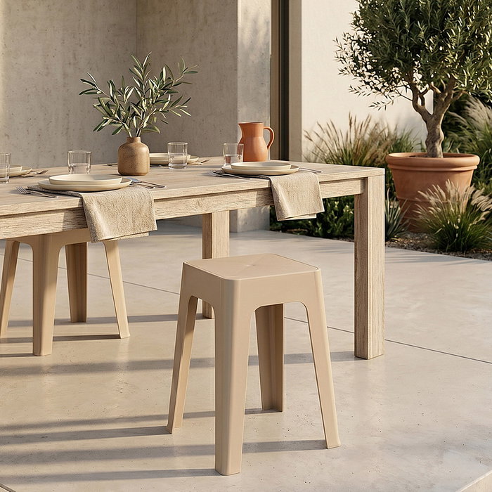 Home Deco Factory Tabouret Apilable Beige Spectra