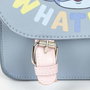 Cerdá - Sac Satchel Stitch en cuir synthétique, 18.5 x 16.5 x 5.3 cm, bleu - Pour enfant (à partir de 36 mois)
