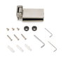 Emuca Charnière horizontale pour porte en verre, embout 34mm, acier inoxydable