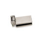 Emuca Charnière horizontale pour porte en verre, embout 34mm, acier inoxydable