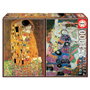 Educa Set de 2 Puzzles Gustav Klimt 1000 Pièces