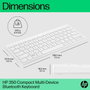 HP 350 Clavier Bluetooth Multi-périphériques Compact Blanc