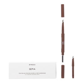 Byredo Crayon à sourcils et brosse 2-en-1 Double Terminaison, Précision All-in-One, Nuancier 02 Sépia, 0.5 g, Maquillage Sourcils