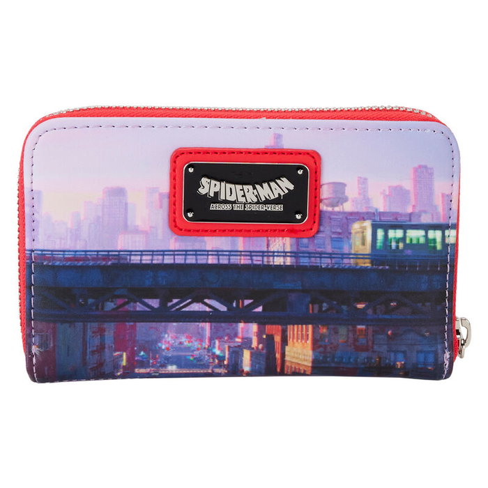 LOUNGEFLY Portefeuille Spider-Gwen Spider-Verse Marvel en similicuir avec fermeture éclair et fenêtre d'identification