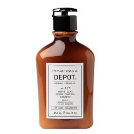 Shampooing Depot 100 Hair Cleansing No. 107 à l'argile Kaolin, Régulation du sébum excessif, 250 ml, Hommes