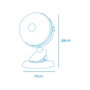Edm Mini ventilateur rechargeable avec pince et base