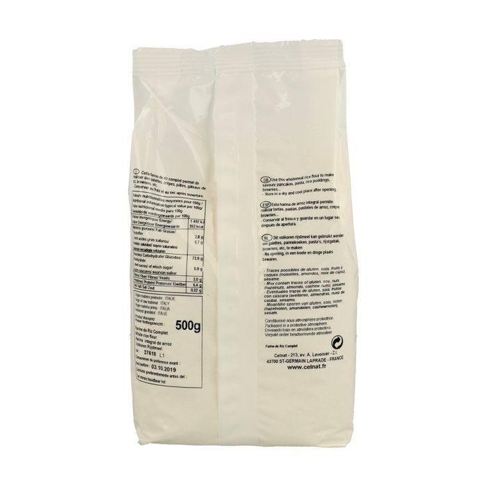 Celnat Farine de riz complet BIO 500g