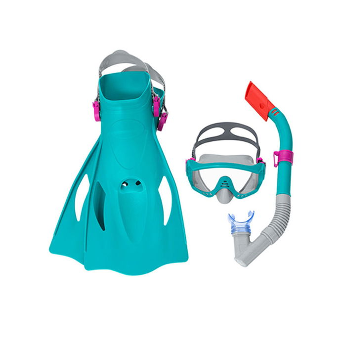 Ensemble Bestway Masque et Tube Adulte Courroie Anatomique Couleur Assortie +14 Ans Plage et Piscine 24071