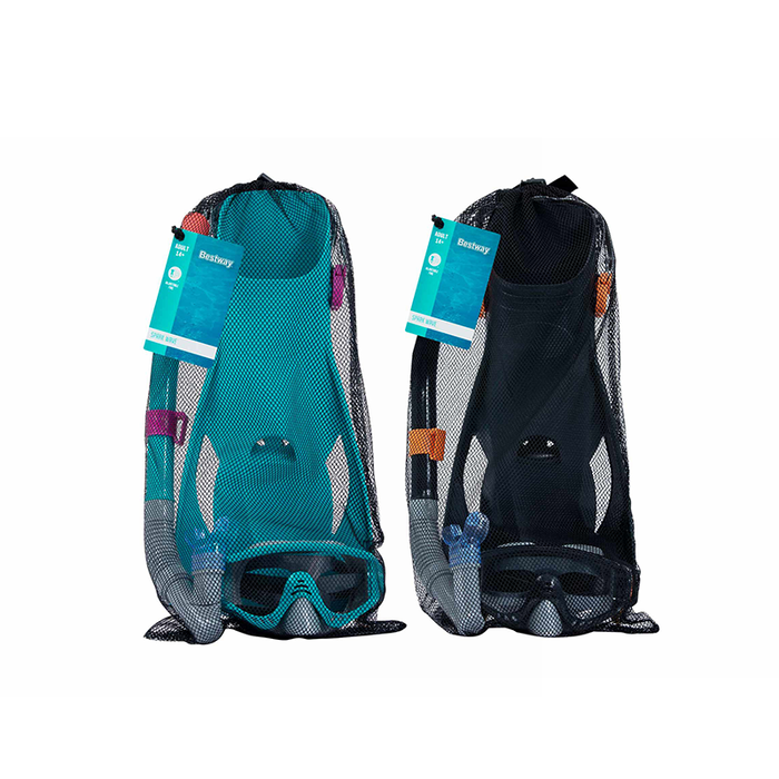 Bestway 25020 Set de Snorkel Adulte avec Valve de Purge Couleur Assortie Taille 41-46 +14 Ans Plage et Piscine Bestway 25020 Set de Snorkel Adulte avec Valve de Purge Couleur Assortie Taille 41-46 +14 Ans Plage et Piscine