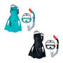 Bestway 25020 Set de Snorkel Adulte avec Valve de Purge Couleur Assortie Taille 41-46 +14 Ans Plage et Piscine