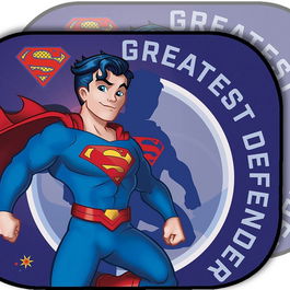 Licensing Persianas Laterales Superman 44x35 cm 2 Pièces CZ10972 Protection UV Fixation Ventouse