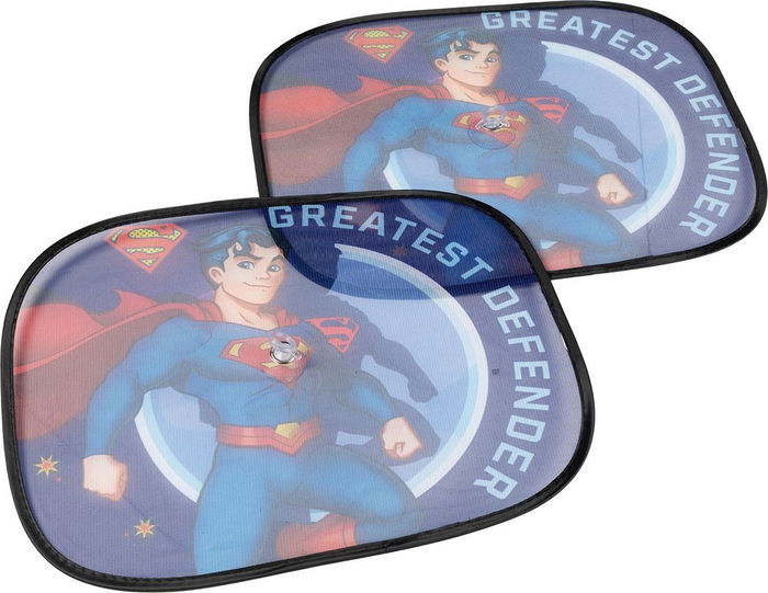 Licensing Persianas Laterales Superman 44x35 cm 2 Pièces CZ10972 Protection UV Fixation Ventouse