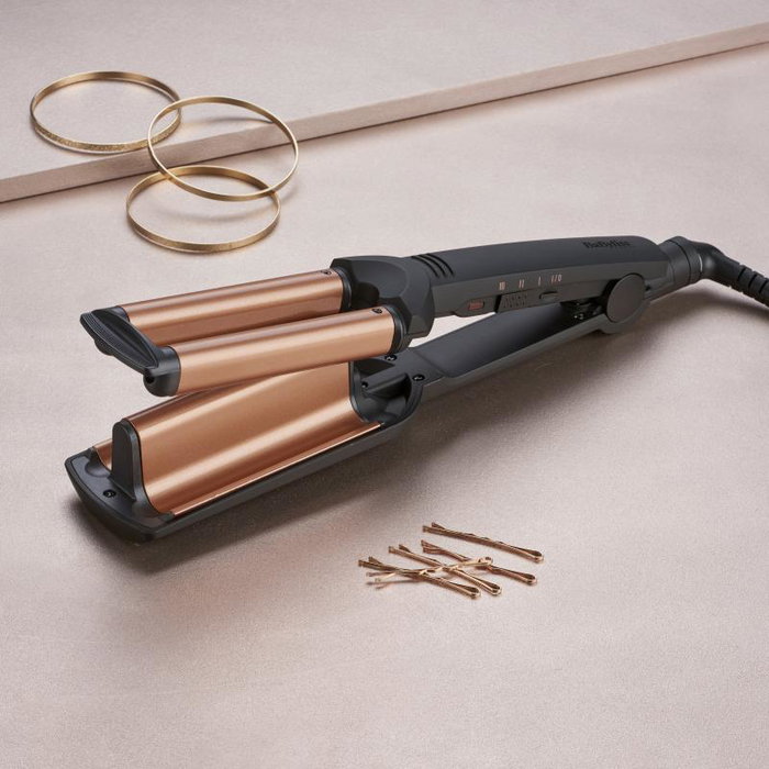 BaByliss W2447E Deep Waves Lisseur et fer à boucler Noir BaByliss W2447E Deep Waves Lisseur et fer à boucler Noir