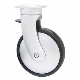 STAMPMATIC GIOTTO ER 85 Roue Pivotante Ø85 H130 Plastique avec Frein Finition Aluminium Ral 9006