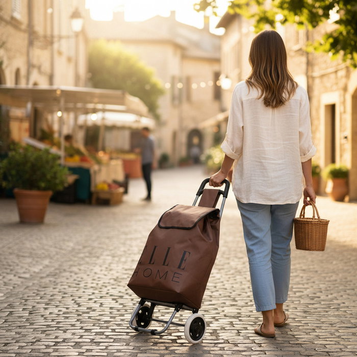 Elle Home Chariot de courses 2 roues ELLE