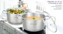 Arthur Martin AM0155 - Set de 2 Marmites Inox avec couvercles verre, Ø 24-28 cm - Compatible tous feux dont induction