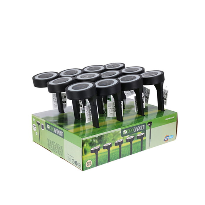 Ipae Progarden Estaca solaire noire ø11 x 40 cm avec 4 LED