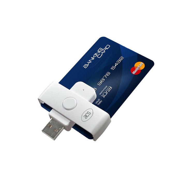 ACS ACR39U PocketMate II Lecteur de cartes à puce USB Type-A portable, compatible PC/SC, ISO 7816, CAC, PIV, signatures numériques, Windows, Mac, Linux, Android