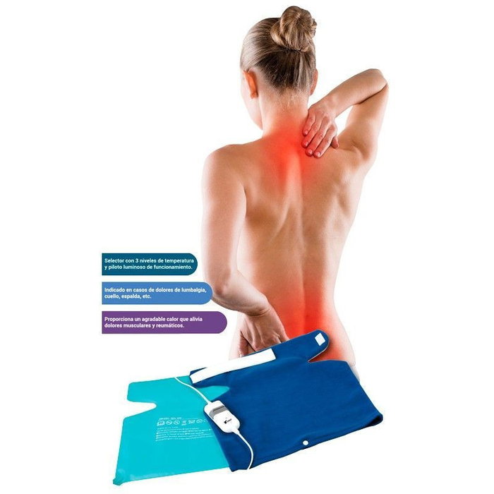 Thulos THULOS THEB200 Coussin Cervical Chauffant 60W 40x38 cm avec Protection Surchauffe