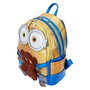 LOUNGEFLY Sac à dos Minions Bob Gru (Mon méchant favori) - 26 cm - Polyuréthane, bretelles rembourrées, poches latérales, détails brodés et relief