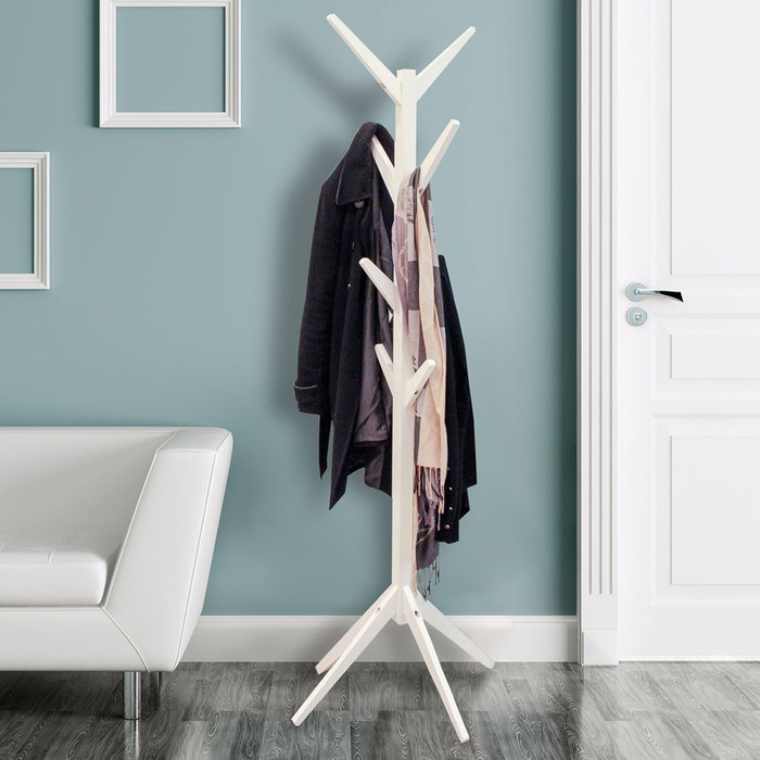Home Deco Factory Perchero Blanc 178 cm avec 8 crochets Home Deco Factory Perchero Blanc 178 cm avec 8 crochets