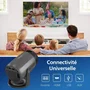 Philips NeoPix 150 Vidéoprojecteur Full HD 1080p avec Wi-Fi Screen Mirroring, HDMI et USB-C pour films, jeux et présentations jusqu'à 80 pouces - Noir