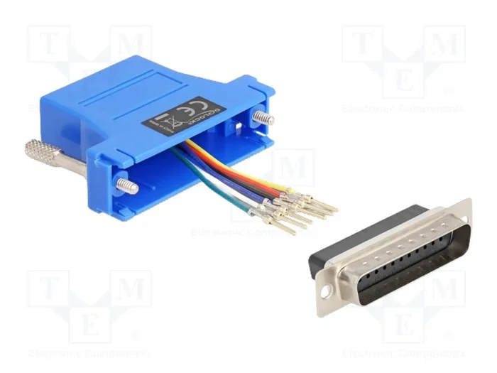 DELOCK Adaptateur D-Sub 25pin vers RJ12 bleu DELOCK Adaptateur D-Sub 25pin vers RJ12 bleu