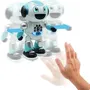 Lexibook - Robot éducatif programmable PowerMan Advance avec télécommande - Quiz, histoires, musique, jeux, fonction karaoké - Enfants - Blanc et Bleu