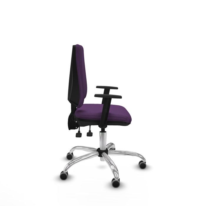 PIQUERAS Y CRESPO Chaise Elche Asynchrone Tissu Pourpre Structure chromée Accoudoir 1D PIQUERAS Y CRESPO Chaise Elche Asynchrone Tissu Pourpre Structure chromée Accoudoir 1D