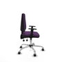 PIQUERAS Y CRESPO Chaise Elche Asynchrone Tissu Pourpre Structure chromée Accoudoir 1D