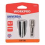 Workpro Vaso universal 3/8", 7-19 mm - Acier chrome vanadium chromé poli