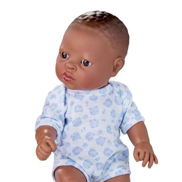 Berjuan 7079-17 - Nouveau-né bébé africain - Poupée bébé - 30 cm - Jouet pour enfants à partir de 3 ans