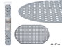 Berilo Tapis Antidérapant pour Douche Gris 66x37 cm PVC (Set de 12)