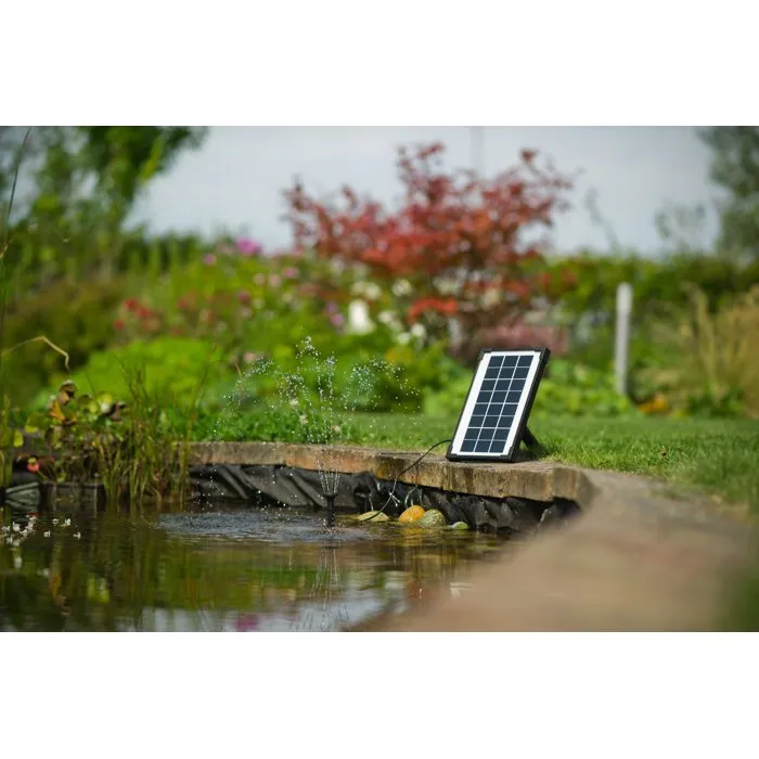 Ubbink Pompe Solaire Fontaine SolarMax 250 - Panneau Solaire 6V 160mA - Débit 200 l/h - Jets Volcan et Cloche - Pour Bassin Sans Raccordement Électrique Ubbink Pompe Solaire Fontaine SolarMax 250 - Panneau Solaire 6V 160mA - Débit 200 l/h - Jets Volcan et Cloche - Pour Bassin Sans Raccordement Électrique