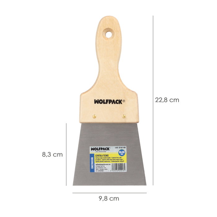 WOLFPACK LINEA PROFESIONAL Spatule pour plafonds 90x100 mm