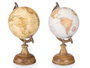 Giftdecor Globe Terrestre 12,5 cm Diamètre en Bois, Plastique et Fer Multicolore (Set de 12)