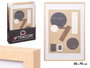 Giftdecor Porte-photo mural en bois avec passe-partout 50 x 70 cm, couleur naturelle (Set de 6)