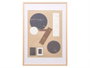 Giftdecor Porte-photo mural en bois avec passe-partout 50 x 70 cm, couleur naturelle (Set de 6)