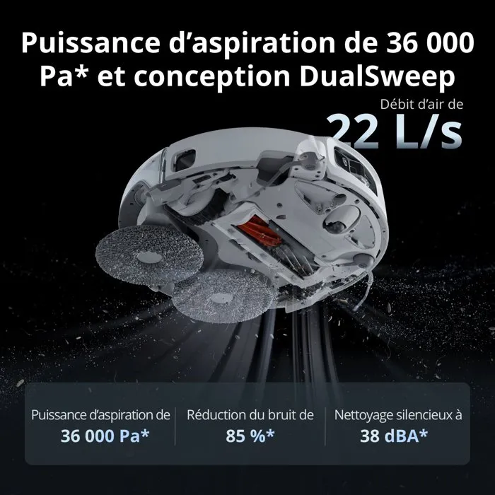 DJI ROMO P2 Robot Aspirateur Laveur 36000 Pa DJI ROMO P2 Robot Aspirateur Laveur 36000 Pa