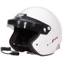 OMP Casque J-Rally FIA 8859-2024 OMPSC0-0801-B01-020-S Blanc Taille S Composite Léger Intercom Zeronoise