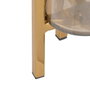 BigBuy Home Bougeoir Doré Verre Acier 10 x 10 x 18 cm