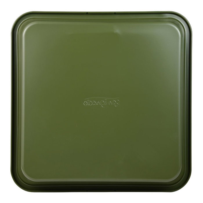 San Ignacio Experto Bandeja carrée en acier au carbone pour four avec revêtement antiadhésif vert olive 26 x 26 x 3,5 cm