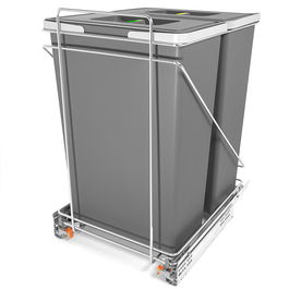 HERRAJES ALK Poubelle Modèle Ecofil Finition Anthracite Conteneurs 2x35L