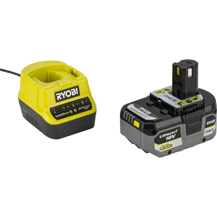 Ryobi Kit batterie Lithium+ 18V 4,0 Ah compacte et chargeur rapide 2,0 A Ryobi Kit batterie Lithium+ 18V 4,0 Ah compacte et chargeur rapide 2,0 A
