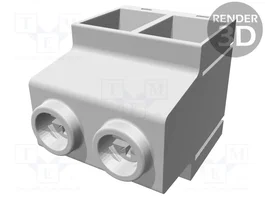 HARTING Borne d'alimentation barre de serrage pour PCB noir har-flexicon® 15,00 TTSH-2 TB50 BK