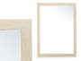Giftdecor Miroir Naturel 50 x 70 cm, Bois et Verre (Set de 8)