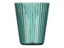 Leknes Verre Rayures Vert 300 ml Plastique 8x10 cm (Set de 24)